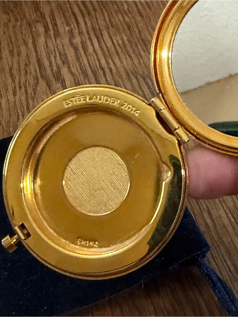 Estee Lauder Vintage Gold “Cheers” Mini Compact Powder Case